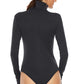 Ribbed Turtleneck Long Sleeve Bodysuit