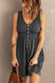 Sleeveless Button Down Mini Magic Dress Gray