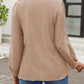 Eyelet Round Neck Long Sleeve Top