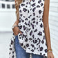 Devine Leopard High-Low Sleeveless Shirt