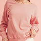 Bow Cutout Round Neck Long Sleeve Sweatshirt