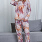 Tie-Dye Crewneck Top and Drawstring Waist Joggers Lounge Set