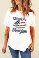 Graphic Round Neck Short Sleeve T-Shirt White