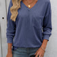 Mandy V-Neck Long Sleeve T-Shirt