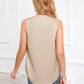 Button-Up V-Neck Tank Top