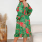 Plus Size Ruffled Square Neck Flounce Sleeve Dress