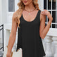 Eyelet Scoop Neck Wide Strap Tank