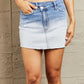 BAYEAS High Waisted Asymmetrical Ombre Mini Skirt