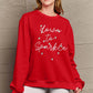 Simply Love Full Size Letter Graphic Long Sleeve Sweatshirt