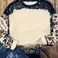 Leopard Round Neck Long Sleeve Sweatshirt