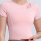 Round Neck Short Sleeve Active Top