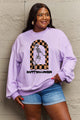 Simply Love Full Size HAPPY HALLOWEEN Graphic Sweatshirt Lavender