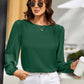 Round Neck Long Sleeve Blouse