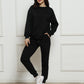 Round Neck Long Sleeve Top and Drawstring Pants Set