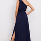 One-Shoulder Sleeveless Slit Dress