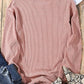 Bow Sequin Round Neck Sweatshirt