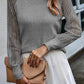 Round Neck Raglan Sleeve Knit Top