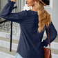 Round Neck Flounce Sleeve T-Shirt