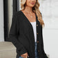 Ribbed Button Up Long Sleeve Cardigan