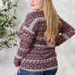 Heimish Full Size Christmas Element Buttoned Long Sleeve Top