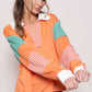 Hailey & Co Color Block Top with Striped Panel