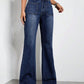 High Waist Bootcut Jeans with Pockets