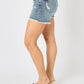 Judy Blue Full Size Button Fly Raw Hem Denim Shorts