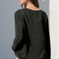 Double Take Full Size Notched Thumbhole Long Sleeve T-Shirt