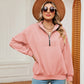 Half-Zip Dropped Shoulder Sweatshirt