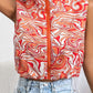 Printed Zip Up Vest