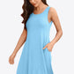 Full Size Round Neck Sleeveless Dress with Pockets