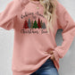 Christmas Tree Graphic Round Neck Sweatshirt