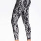 Animal Print Slim Fit Wide Waistband Long Sports Pants