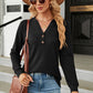 V-Neck Long Sleeve Blouse