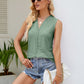 Eyelet Lace Detail V-Neck Tank