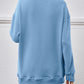 Collared Neck Dropped Shoulder Sweatshirt