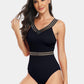 V-Neck One-Piece Swimwear