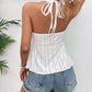 Eyelet Halter Neck Tank