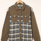 Plaid Collared Denim Jacket