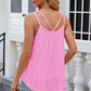 Eyelet Scoop Neck Spaghetti Strap Cami