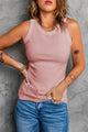 Solid Round Neck Tank Dusty Pink