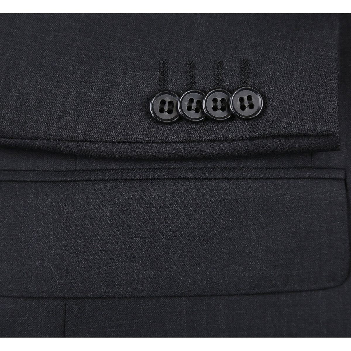 Men's 2-Piece Notch Lapel Wool Stretch Suit