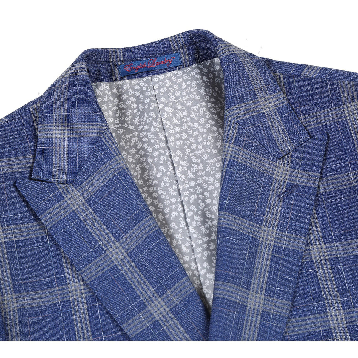 82-60-400EL Blue with Marigold Check Suit