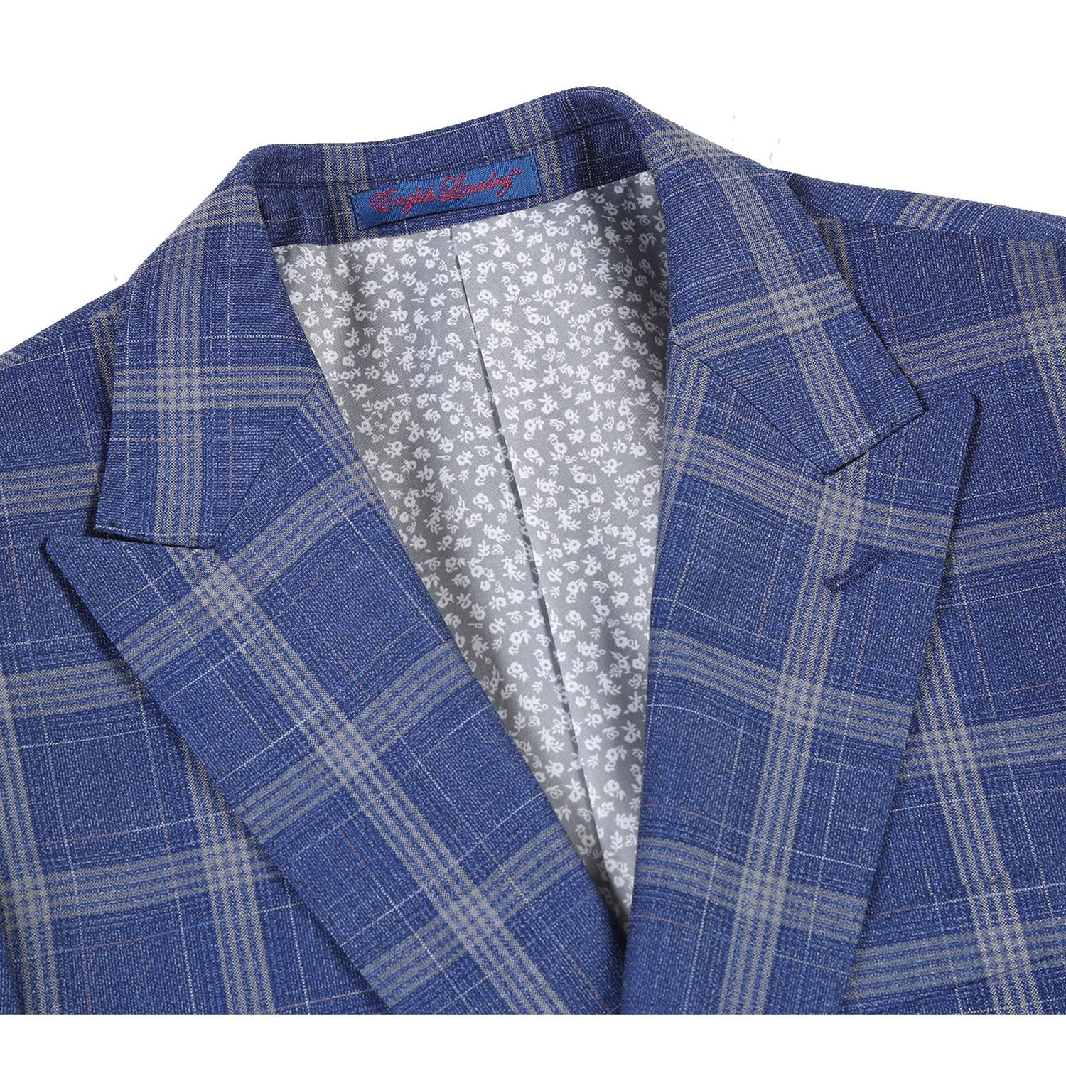82-60-400EL Blue with Marigold Check Suit