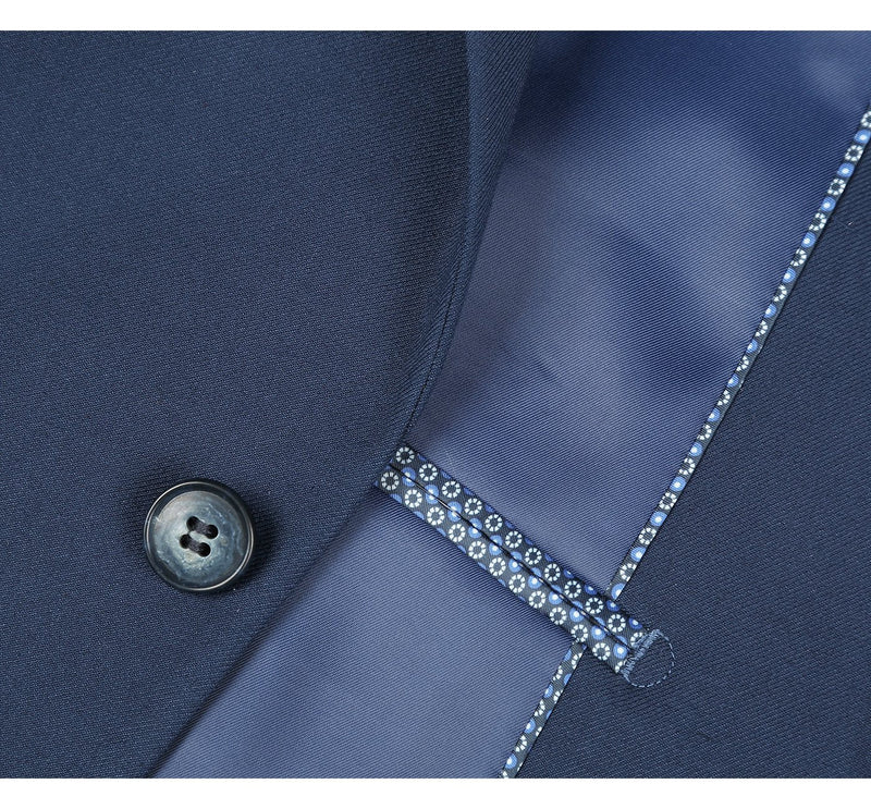 2110-19 Men's Slim Fit Solid Stretch 2-Piece Suit