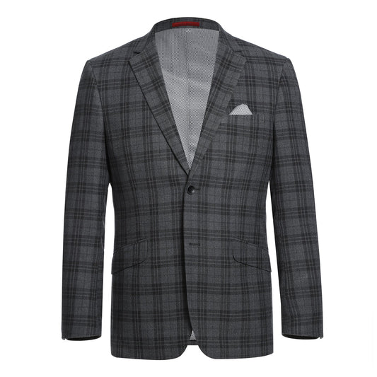 294-15 Men's Slim Fit Checked Suits