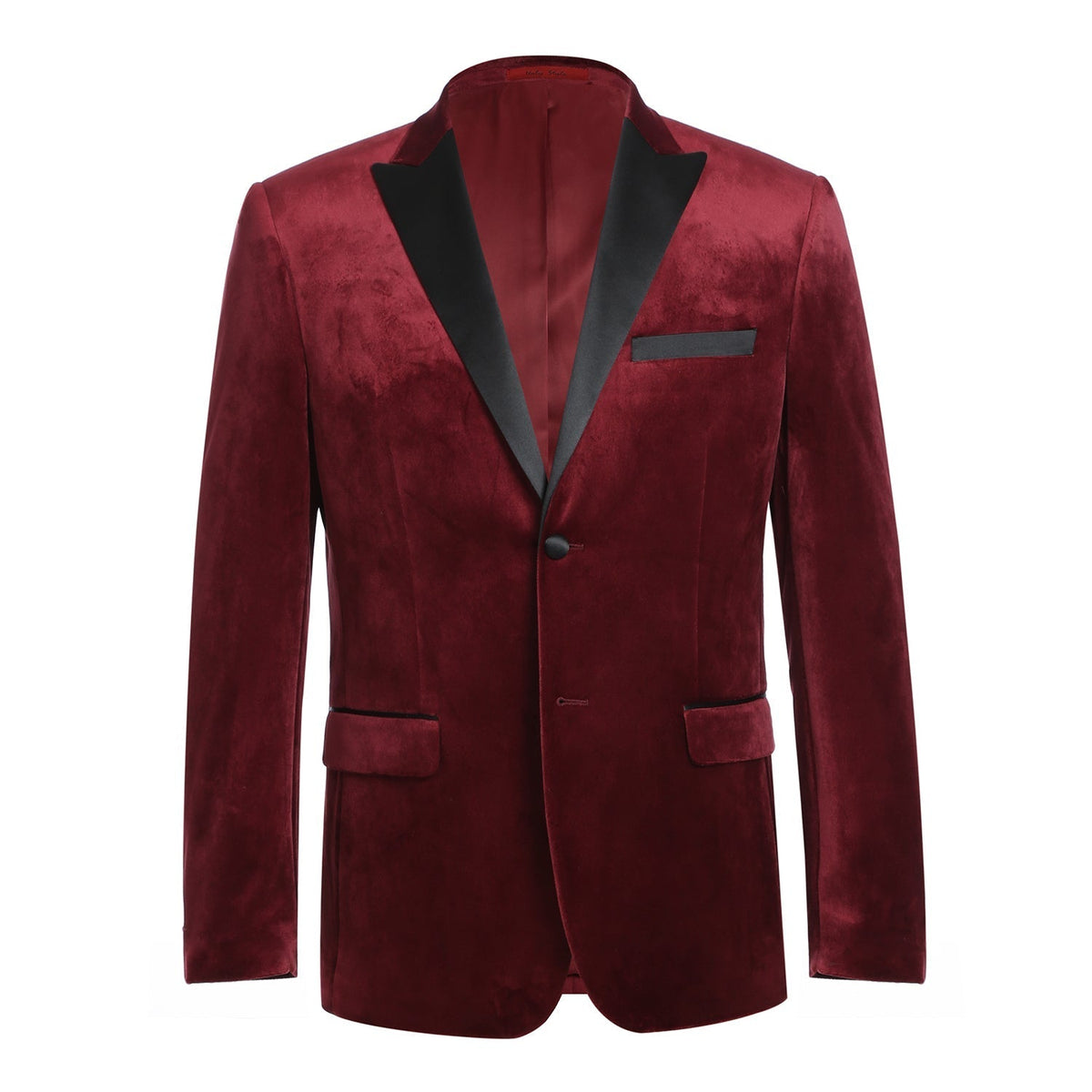 290-8 Men's Slim Fit Stretch Red Tuxedo Blazer
