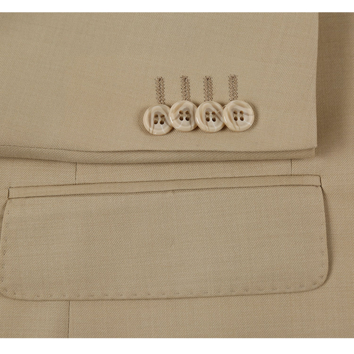 508-4 Men's 2-Piece Notch Lapel 100% Wool Suit