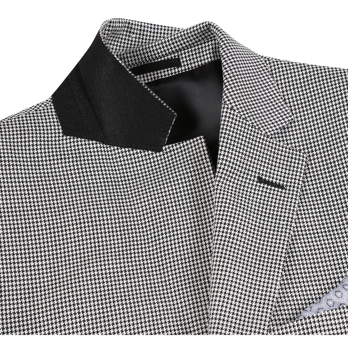 565-20 Men's New Slim Fit Wool Blazer OFF WHITE BLACK L46 New Slim Fit