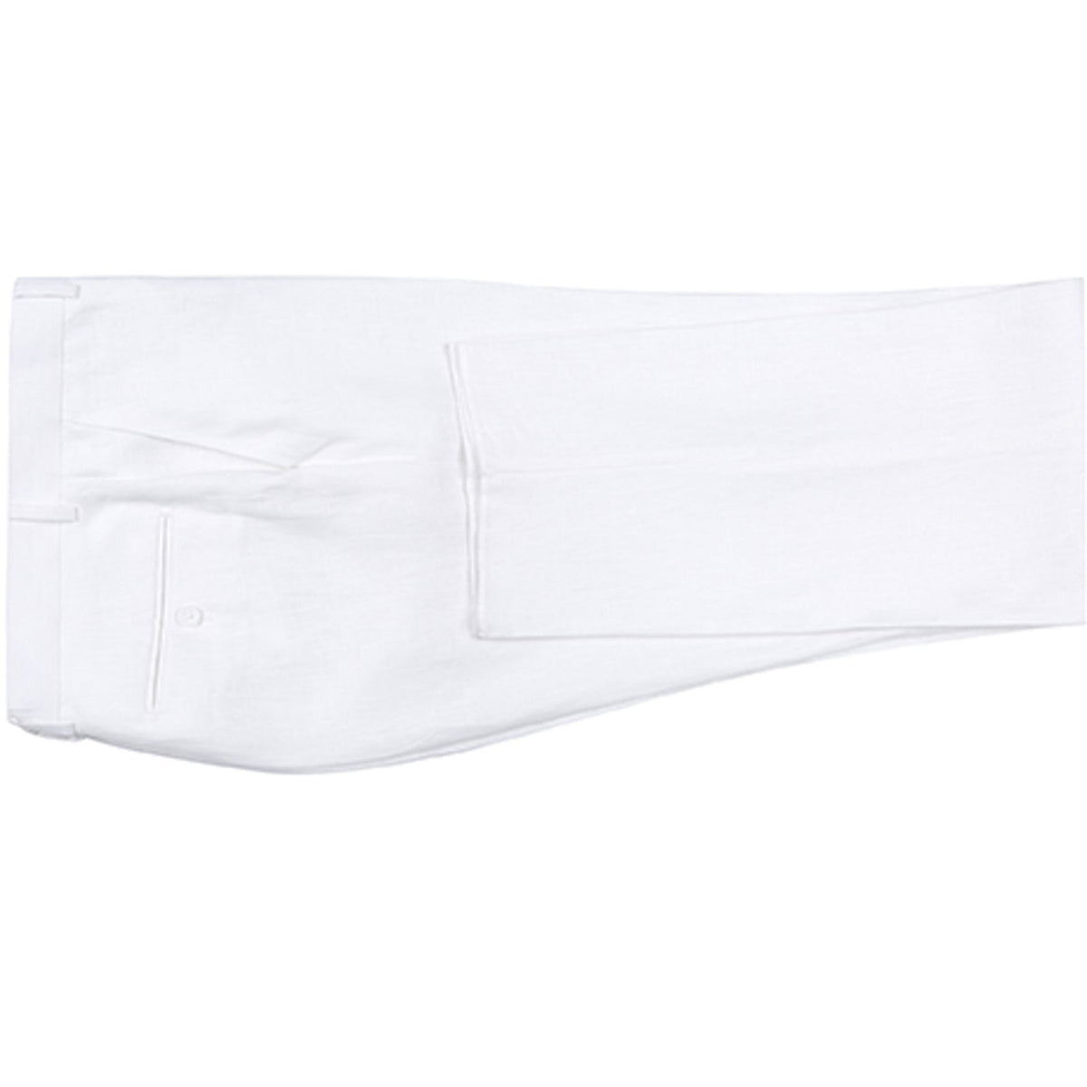 601-20 Men's Notch Lapels White Solid Linen Suits